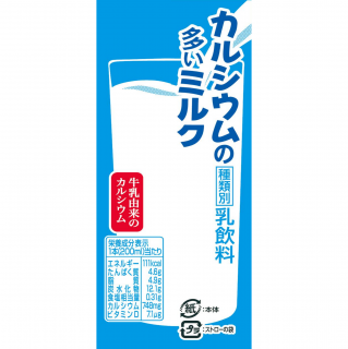 カルシウムの多いミルク 200ml　展開図